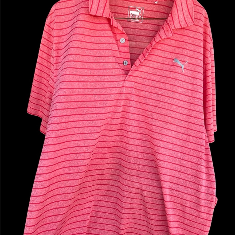Puma Red Striped Polo